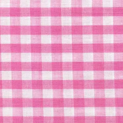 Poly Cotton Gingham 1/4in Fabric, Pink- Width 112cm