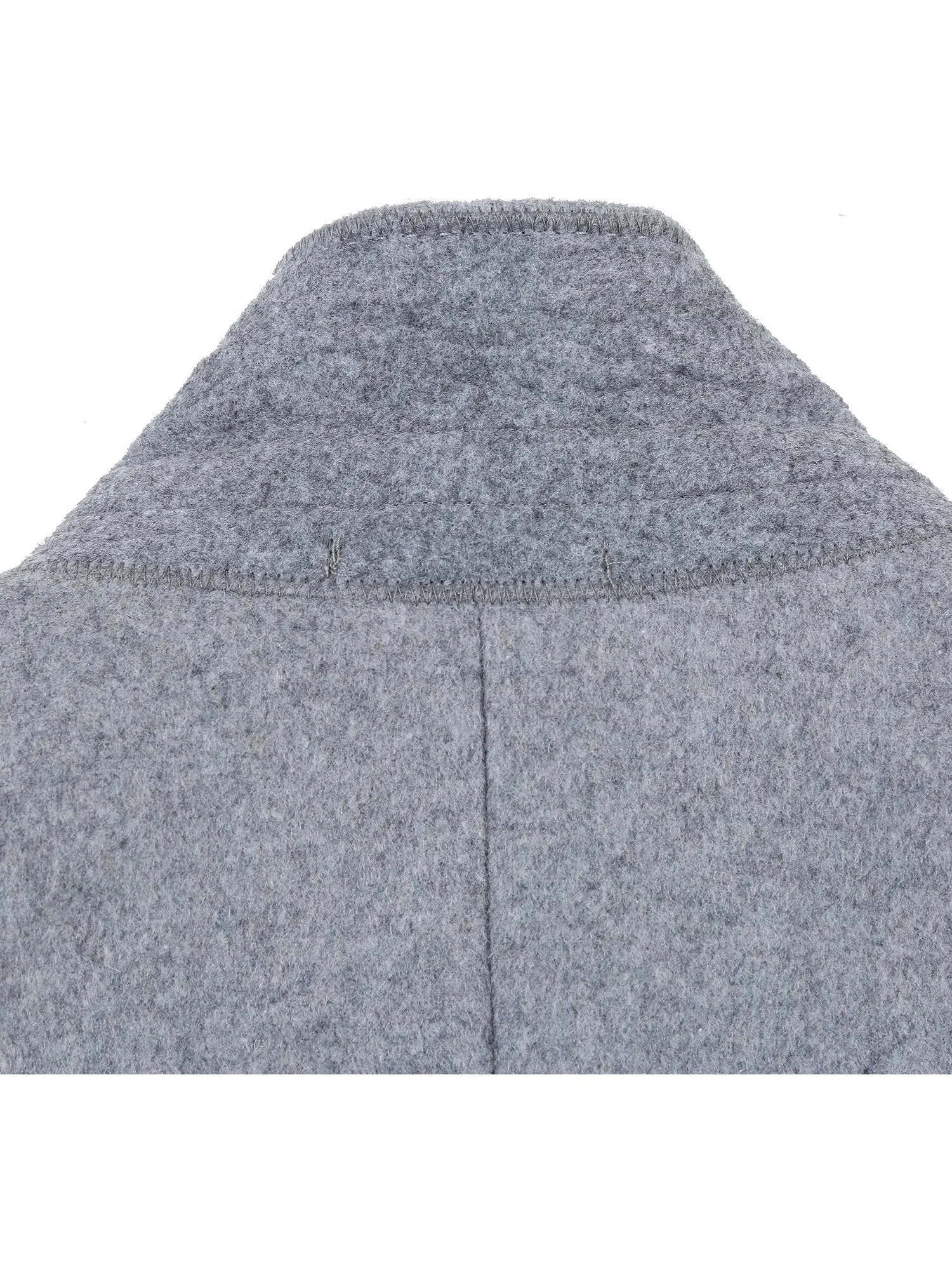 Raphael Wool Blend Breasted Light Grey Top Coat