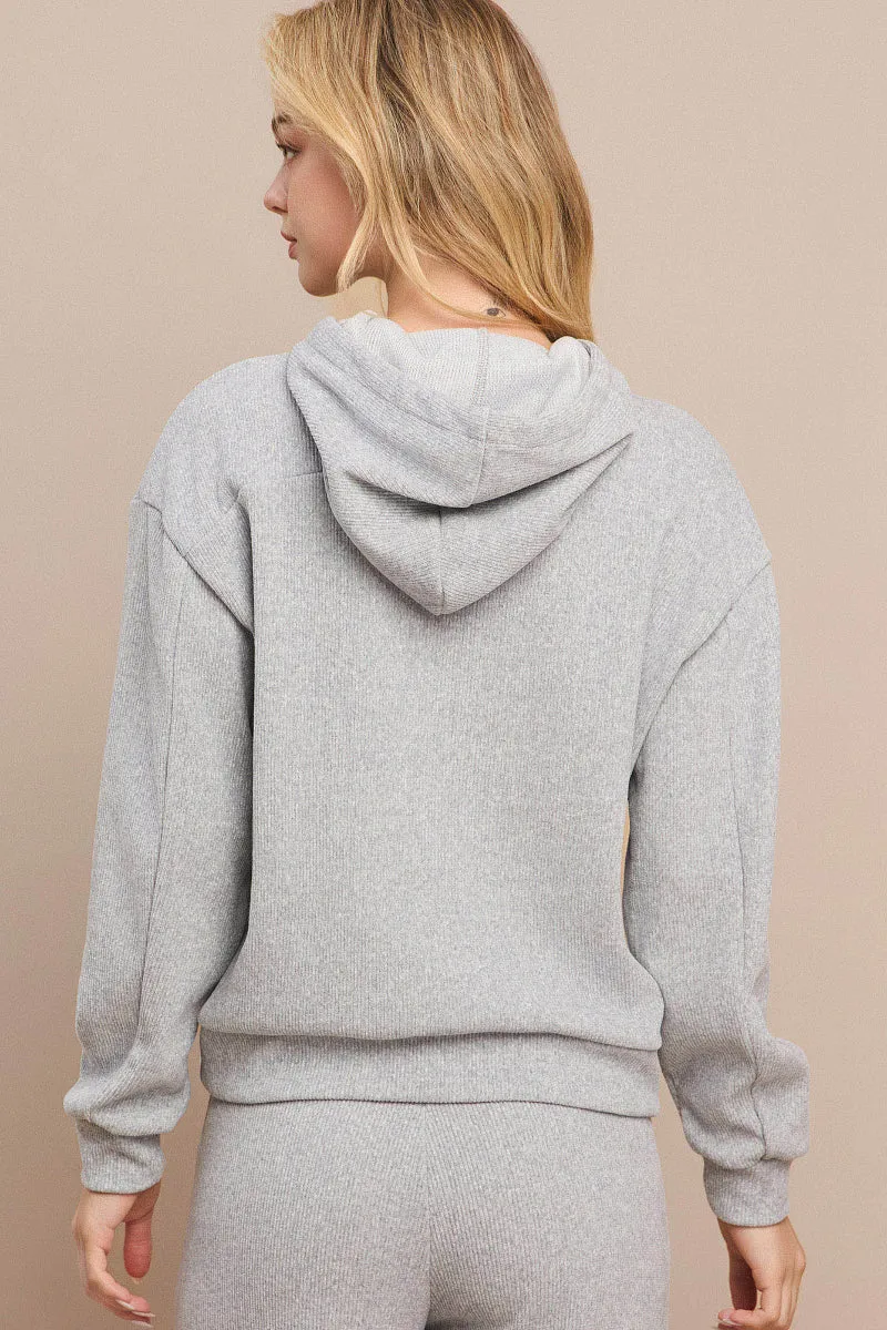 Relaxed Corduroy Pullover Hoodie