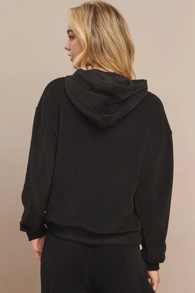 Relaxed Corduroy Pullover Hoodie