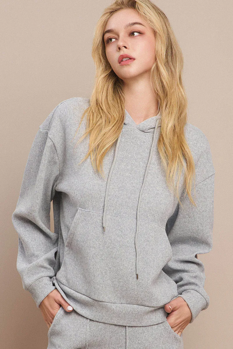 Relaxed Corduroy Pullover Hoodie