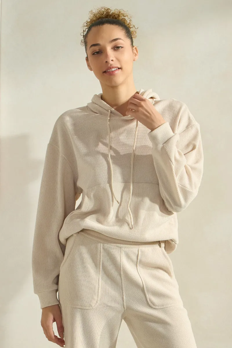 Relaxed Corduroy Pullover Hoodie