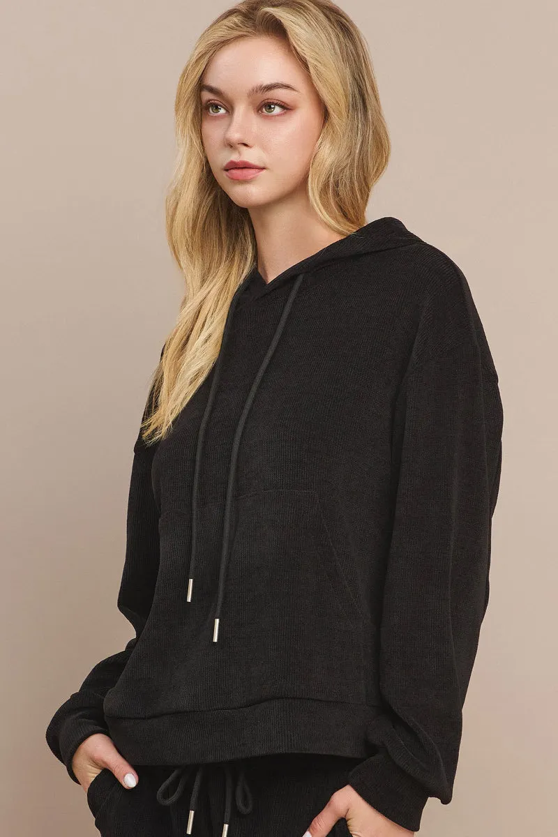Relaxed Corduroy Pullover Hoodie