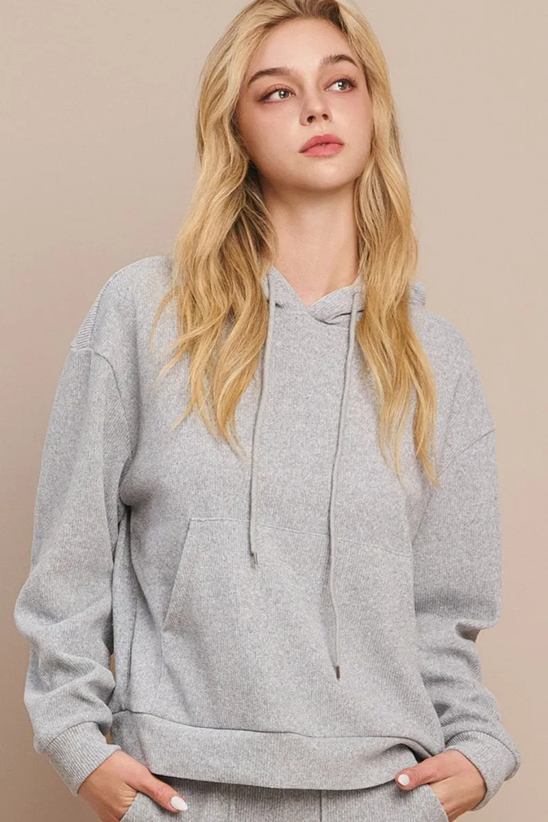 Relaxed Corduroy Pullover Hoodie