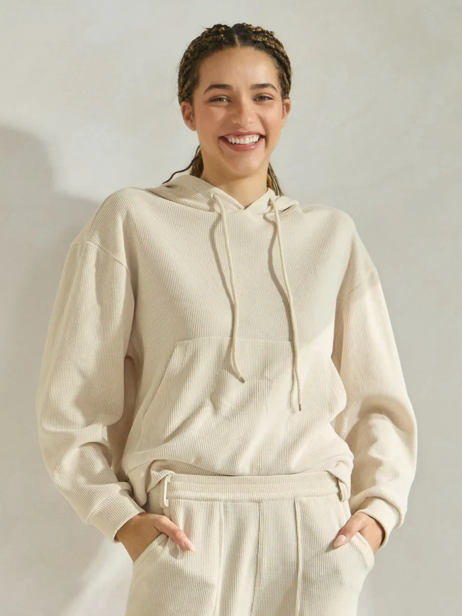 Relaxed Corduroy Pullover Hoodie