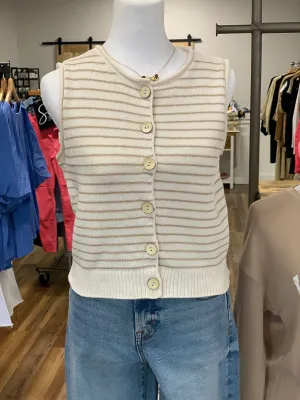 Sam's Striped Cardigan Vest