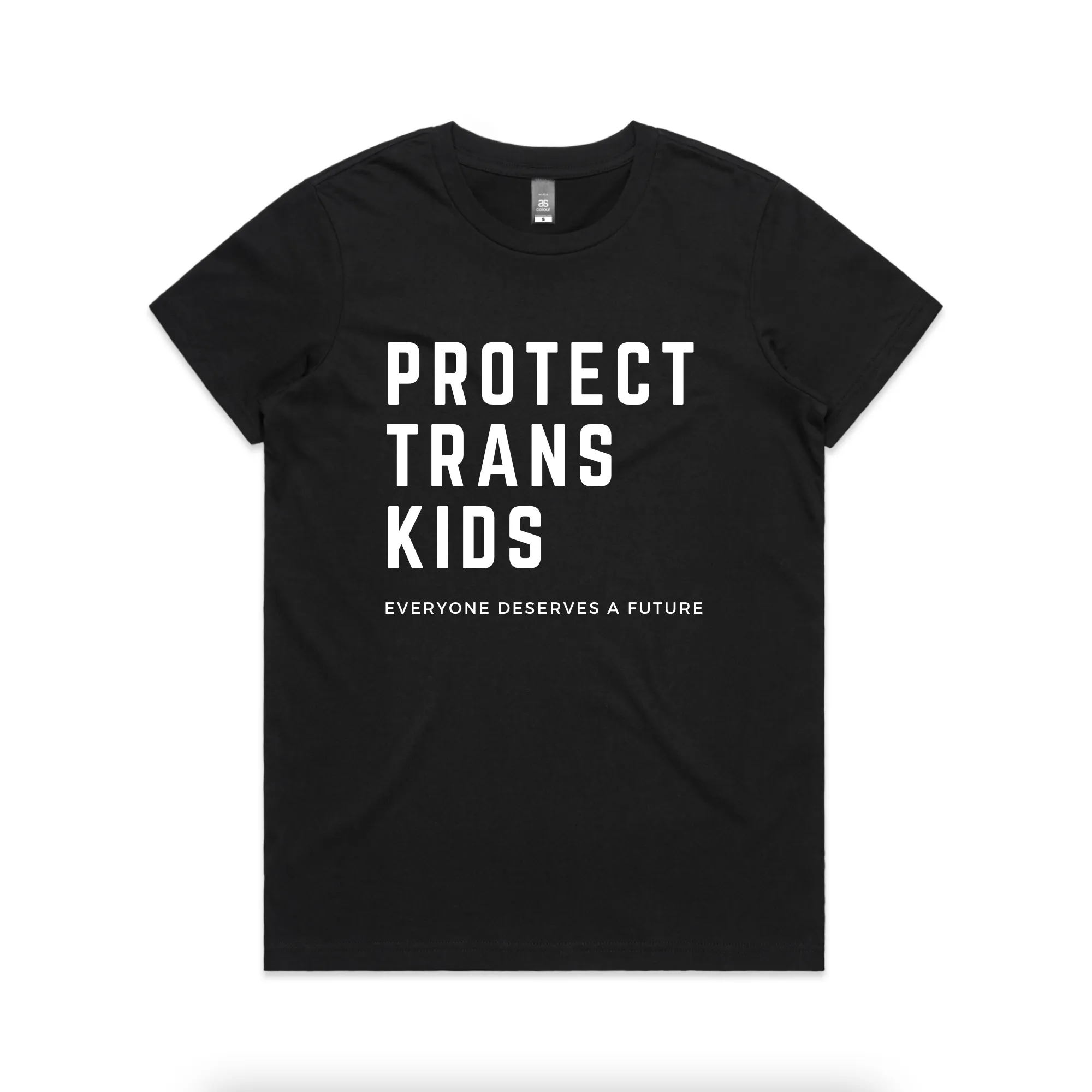 SDH 'Protect Trans Kids' T-Shirt Femme Cut - Black