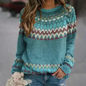 Siena | Retro jumper with wave pattern