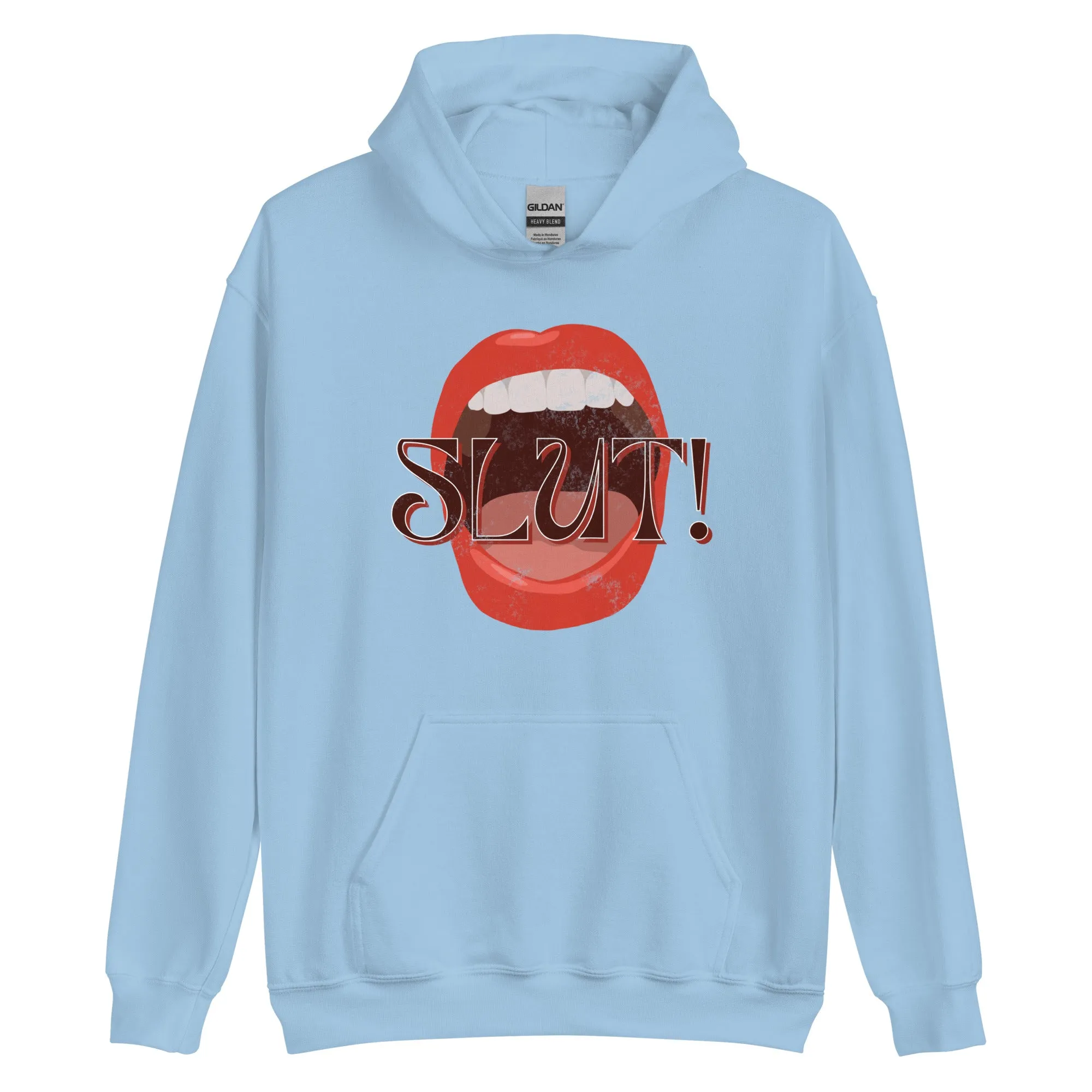 SLUT! Faded Mouth Hoodie