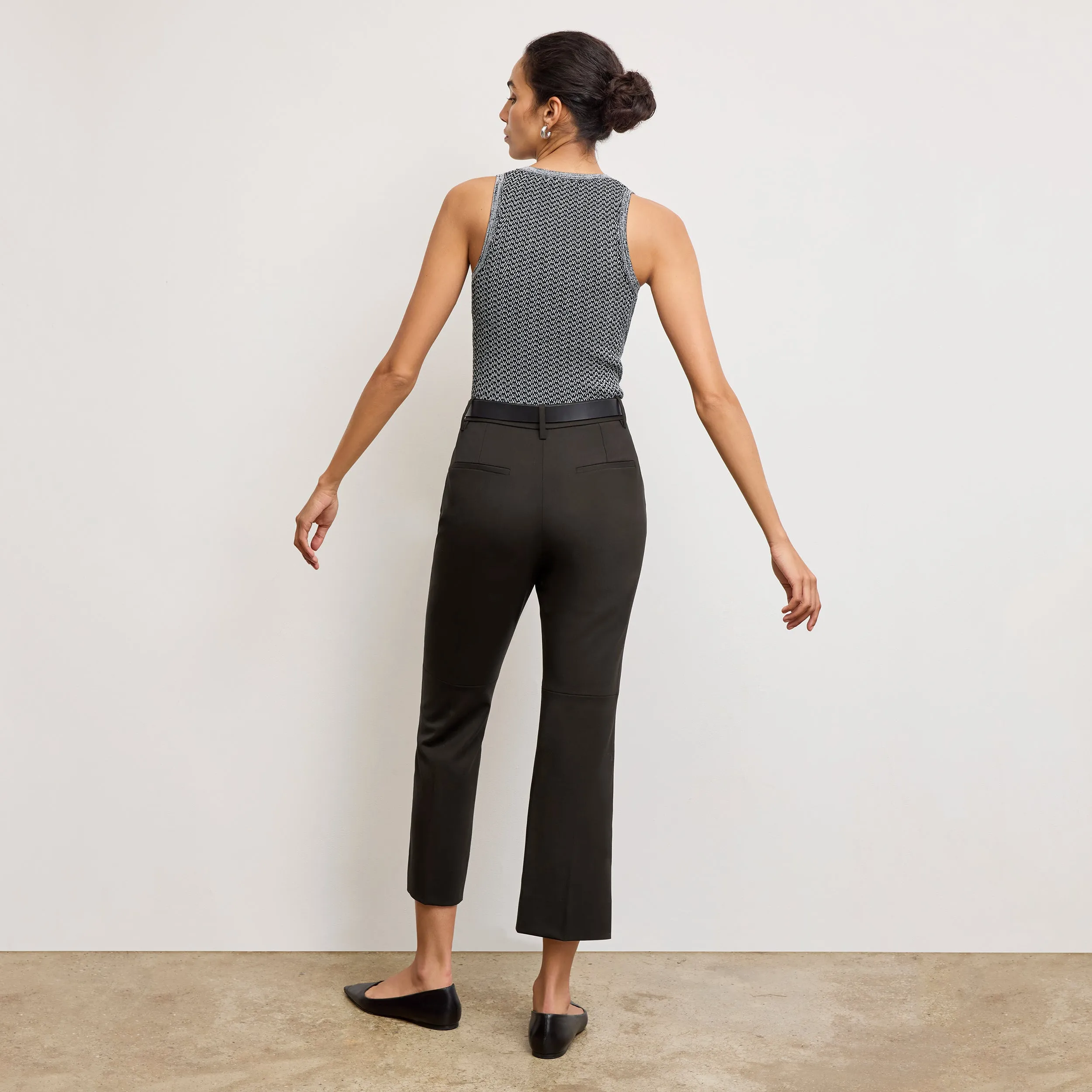 Sonny Day-to-Night Tank - Mini Chevron Knit :: Black/White