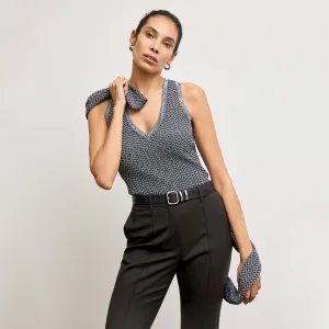 Sonny Day-to-Night Tank - Mini Chevron Knit :: Black/White