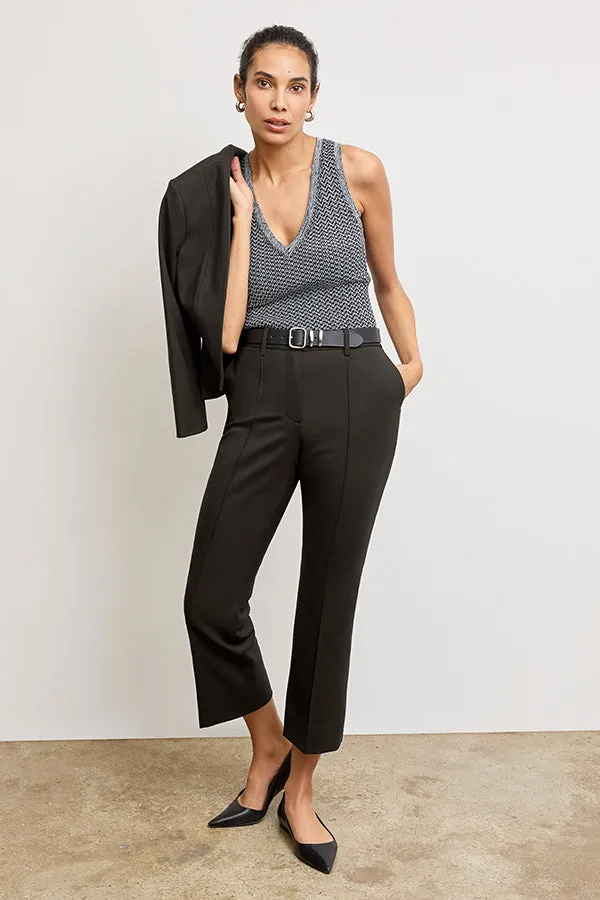 Sonny Day-to-Night Tank - Mini Chevron Knit :: Black/White