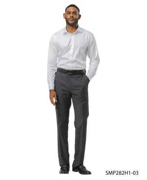 Stacy Adams Solid Dress Pants – Classic Charcoal Elegance | D&K Menswear