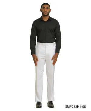Stacy Adams Solid Dress Pants – Timeless White Sophistication & Comfort | D&K Menswear