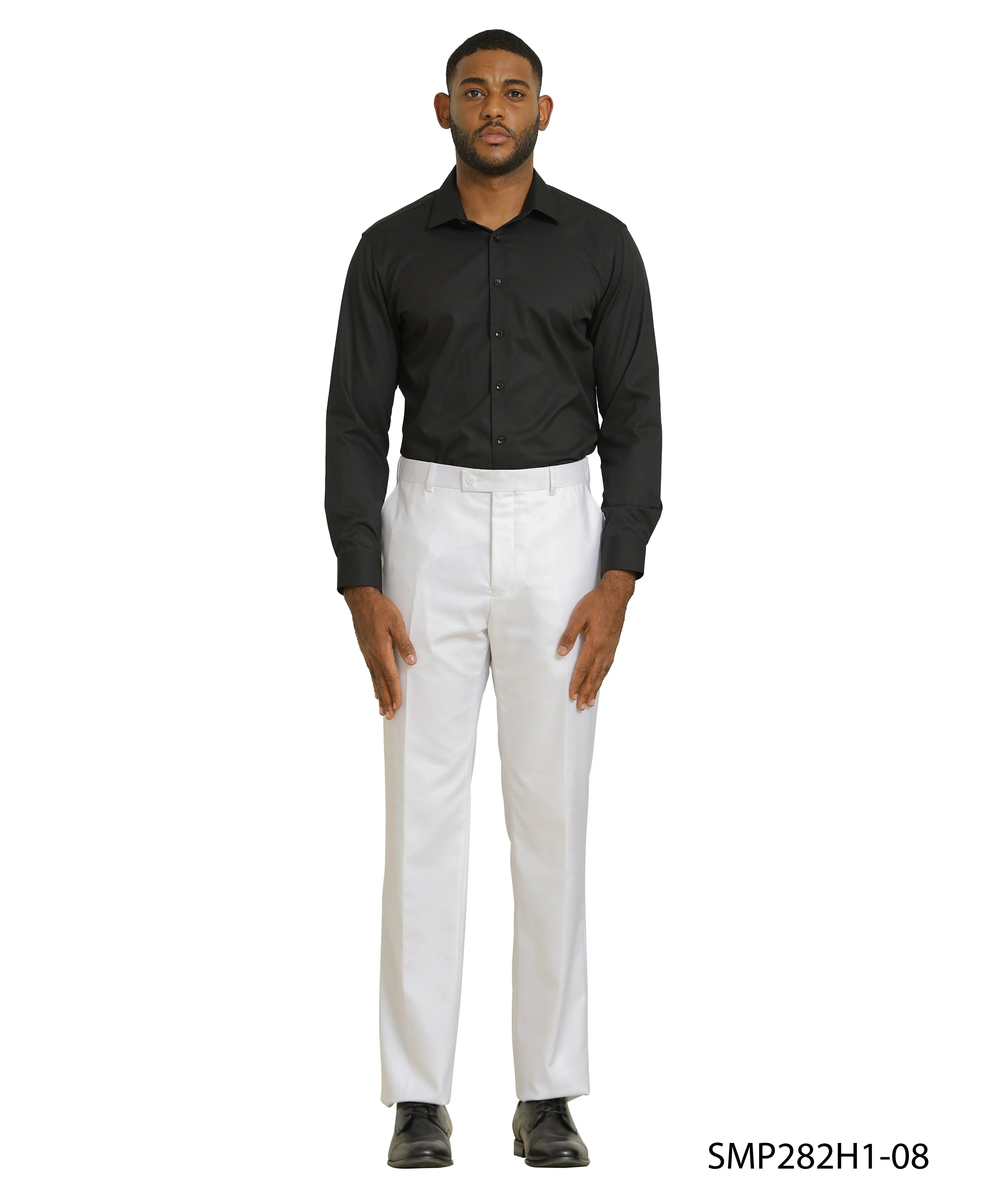 Stacy Adams Solid Dress Pants – Timeless White Sophistication & Comfort | D&K Menswear