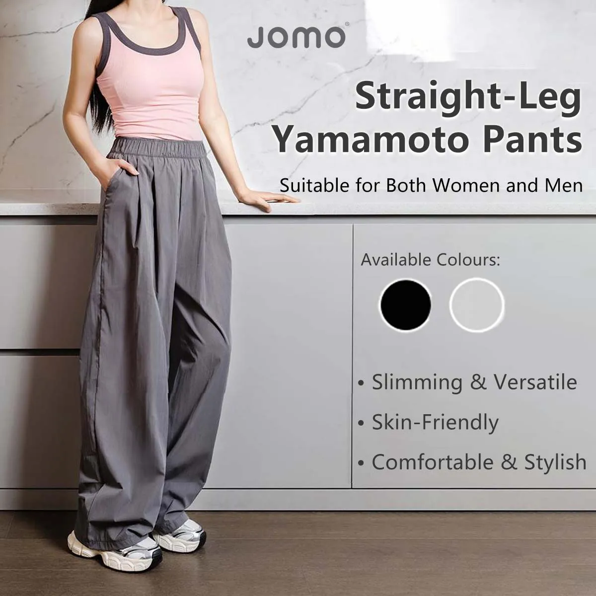 Straight-Leg Yamamoto Pants