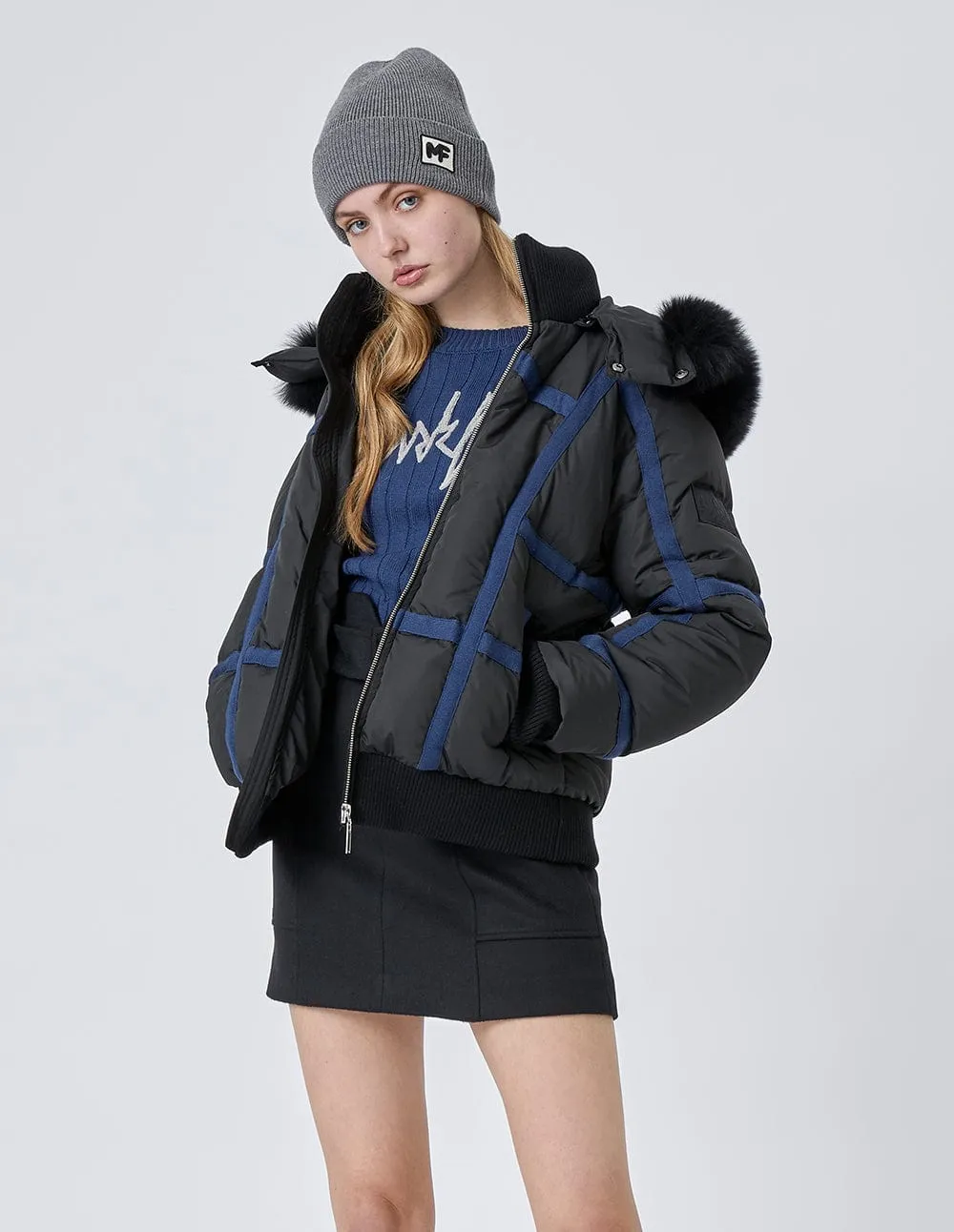 Unisex Blue Down Jacket