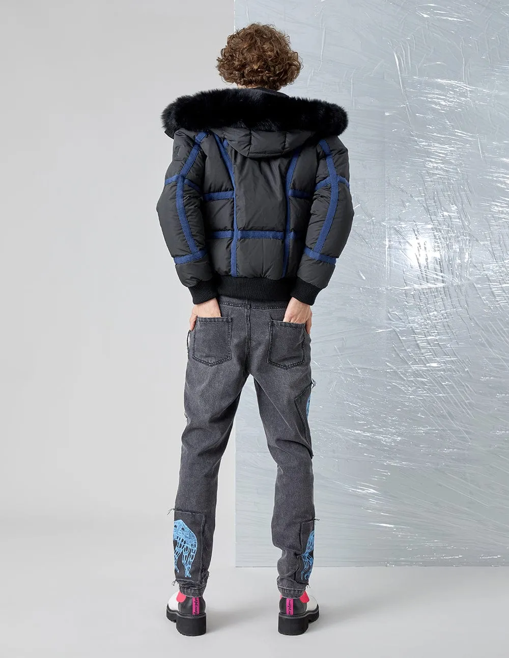 Unisex Blue Down Jacket