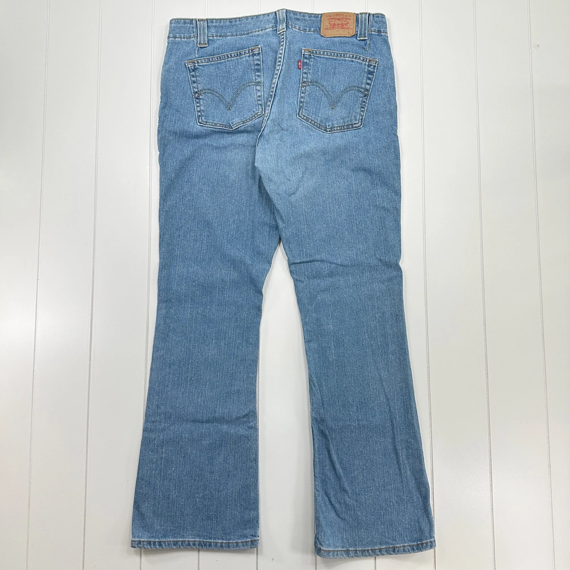 Vintage Women's Levi's 525 Nouveau Low Boot Cut Stretch - Size 14 Medium (34)