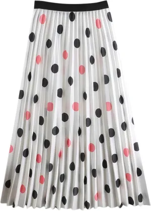 Womens High Waist Skirt Women 2023 Spring Summer Floral Long Skirts A Line Skirts Floral Pleated Swing Print Midi