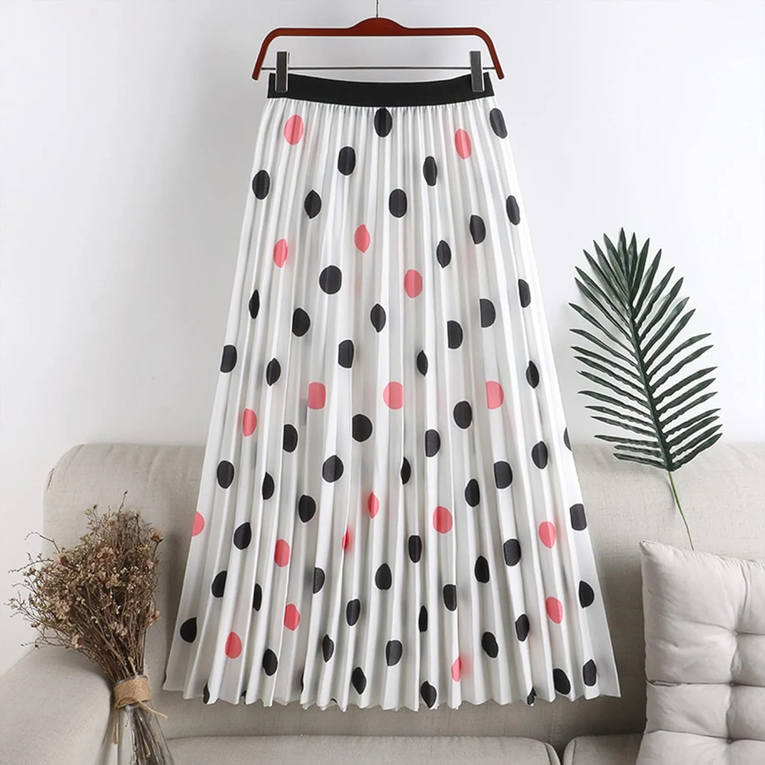 Womens High Waist Skirt Women 2023 Spring Summer Floral Long Skirts A Line Skirts Floral Pleated Swing Print Midi